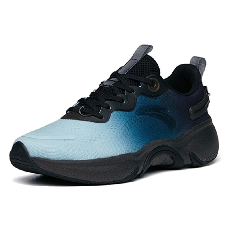 Anta Cushioning Anti-Slip Wear-Resistant Breathability Low-Top Running Shoes Men's Blue Black Sneakers 112225520-8
