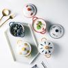 Ceramic Bowl Cartoon Double Ear Bowl with Lid Kid Food Supplement Bowl Ramen Bowl Salad Food Containers Microwave Oven Tableware