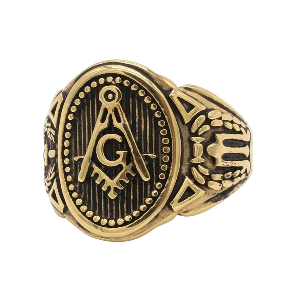 2026 European and American Men's Jewelry Personalized Retro Oval Ring