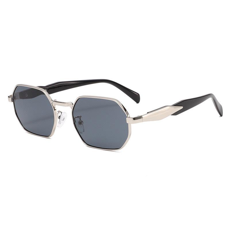 Arc de Triomphe Oval Metal Sunglasses: Women's Fashionable Street Style Sunshade Glasses