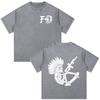 Forward Observations Group Skeleton Skull Vintage Washed Tshirt Men Clothing Fashion Gothic Oversized Casual T Shirt Streetwear