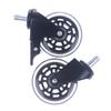 1Pcs Office Chair Caster Wheels Heavy Duty & Safe For All Floors Including Hardwood 3" Rubber Replacement For Desk Floor