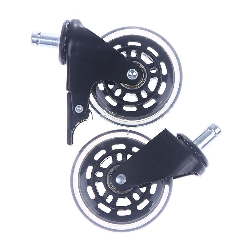 1Pcs Office Chair Caster Wheels Heavy Duty & Safe For All Floors Including Hardwood 3" Rubber Replacement For Desk Floor