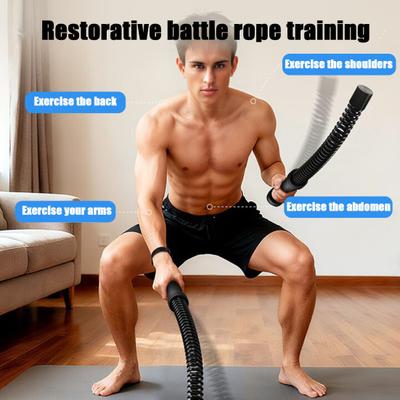 1 Paar seillose Battle Rope für Männer und Frauen, Armtrainer, Cardio-Muskelkrafttraining, kabelloses Trainingsseil, Heimtrainer, Fitnessgeräte
