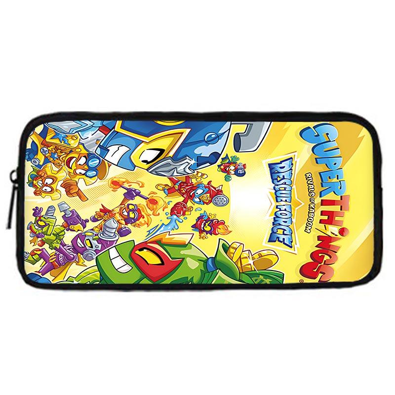 Cartoon toys Super Zings SuperThings Child School Backpack with Lunch Bags ,Pencil Bags ,School Bags for Boys Girls Best Gift