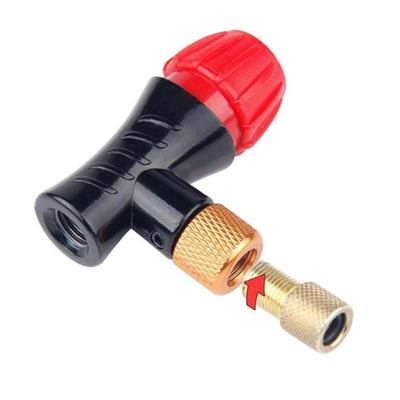 Aluminum Gas Bottle Bikes Adaptador Inflatable Bottle Adapter Bicycles Tire Inflator Tools CO2 Bike Pump Head Portable