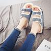 Fashion Women's Shoes Autumn Winter New Woolen Cork Women's Slippers Men's Women's Wool Half Slippers Plus Plush Cork Slippers Outside
