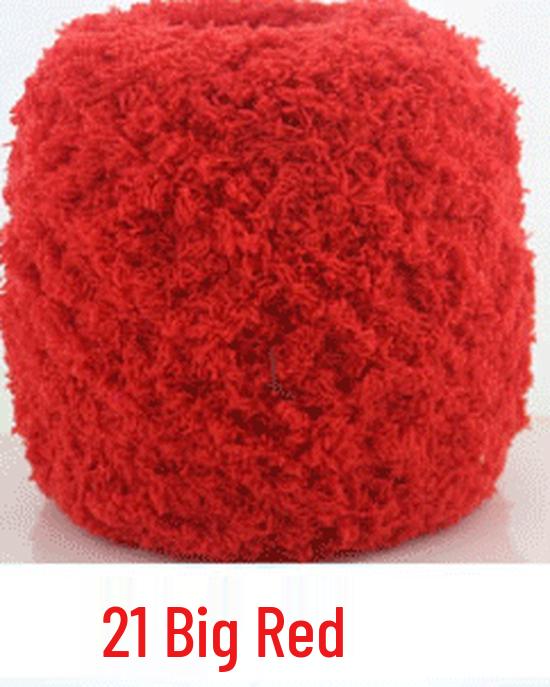 Dreifädiges Korallenfleece Flauschgarn für handgestrickte Chunky Schals und Handtücher