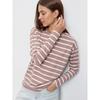 T-shirt da donna a maniche lunghe minimalista, tessuto morbido di alta qualità, silhouette ampia e squadrata per il comfort di tutto il giorno