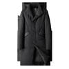 Men's White Duck Down Medium and Long Coat Thickened Trendy Stand-up Collar Winter New