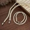 Pärlkedja med imiterade pärlor Kristallpärlor Elegant Feminin Glans Varmt Smycke