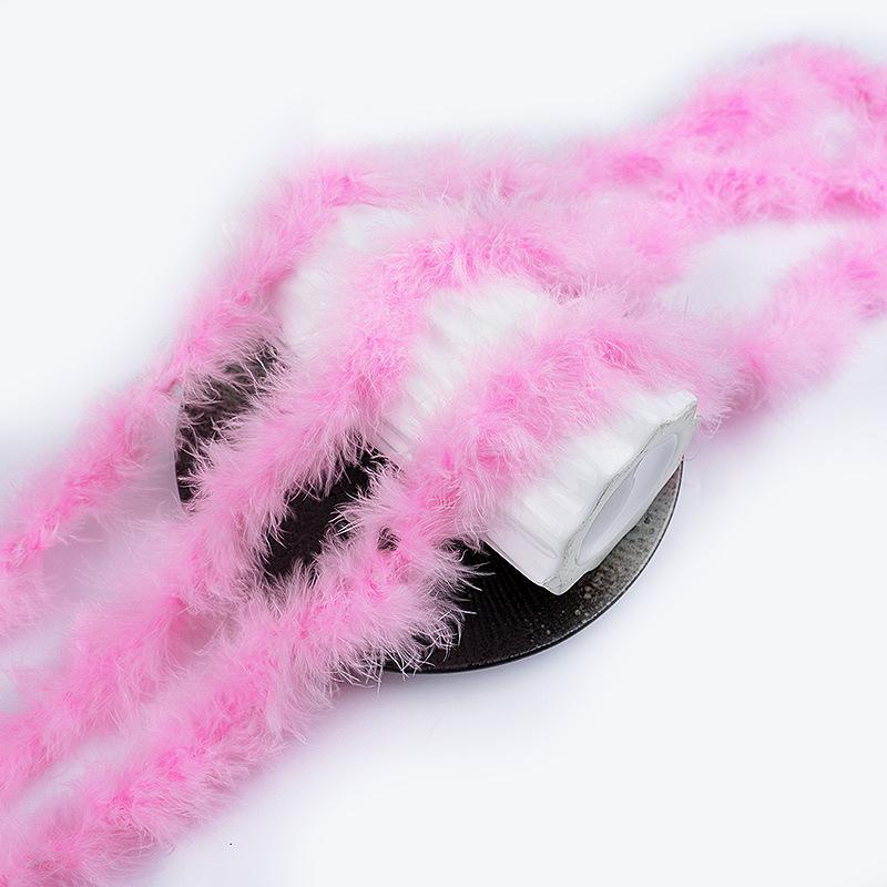 1 Meter Flat Turkey Feather Strip Bouquet Packaging Hand Decoration Performance Clothing Accessories Head Jewelry Decoration