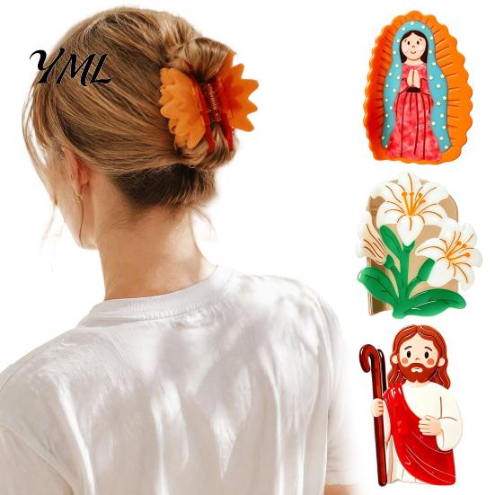 Hair Claw Clips Cute for Women, Non Slip Claw, Plastic Accessories Gift Lovers Fine And Thick Hair, Strong Hold Jaw Daily Styling Photoshoots