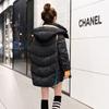 Winter Fashionable Color Block Loose Fit Hooded Cotton Coat for Winter