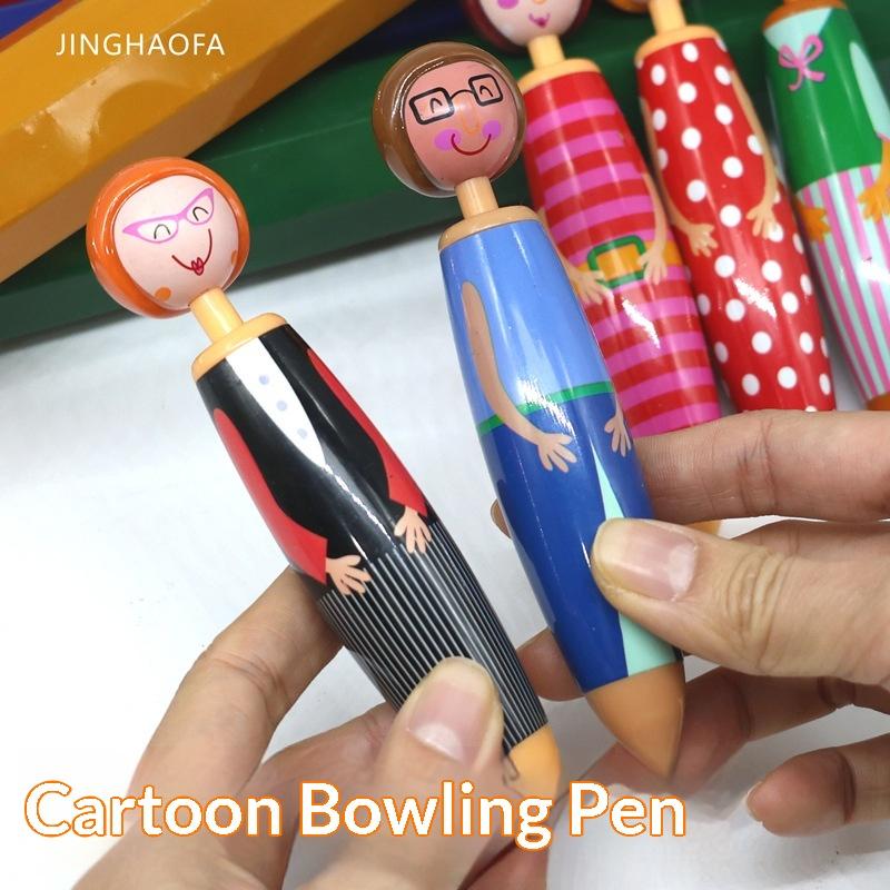 Cartoon Doll Ballpoint Pen Creative Student Ballpoint Pen Stationery Clickable Doll Blue Ballpoint Pen