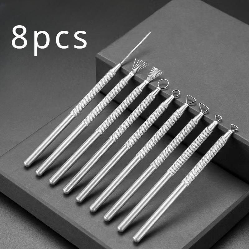 8Pcs Products Ceramic Tools Trimming Aluminum Rod, Trimming Scissors, Sculpture, Scraper, Clay Sculpture, Precision Sculpture, Oil Clay Ceramic Tools