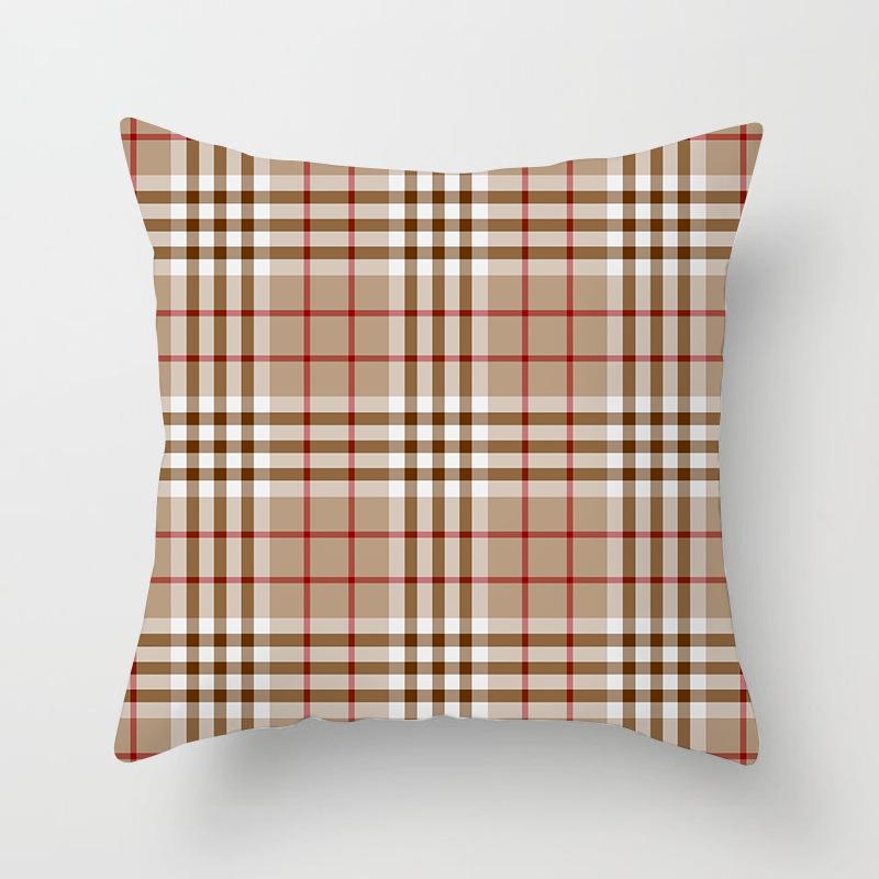 Scottish Red Plaid Pillowcase Home Sofa Pillow Cushion Cover
