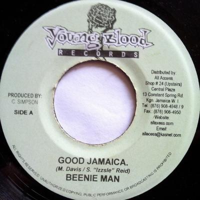 7inch Record BEENIE MAN / BRIGGY BENZ, SUGAR SLI - Good Jamaica / Around The World NONE Young Blood Rec Jamaica Reggae, Ska & Dub Used