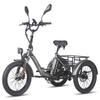 FAFREES F20 Mate L2E-P Certified Folding Electric Cargo Tricycle,48V 500W motor,3 riding modes,maximum load capacity of 180kg.