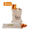 4/2/1PCS Linen Bread Bags Reusable Drawstring Bag for Loaf Homemade Artisan Bread Storage Bag Linen Bread Bags for Baguette
