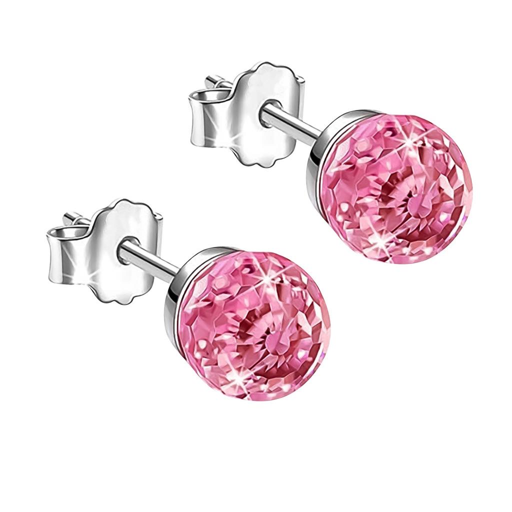 6MM Crystal Ball Zircon Earrings