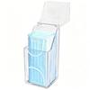 Clear Face Cover Dispenser with Lid Dust Proof Multifunction Vertical Dispenser for Home Office