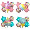 5Pcs Ice Cream/Ice Cream/Candy Pentagram Aluminum Film Balloon Set Birthday Decoration