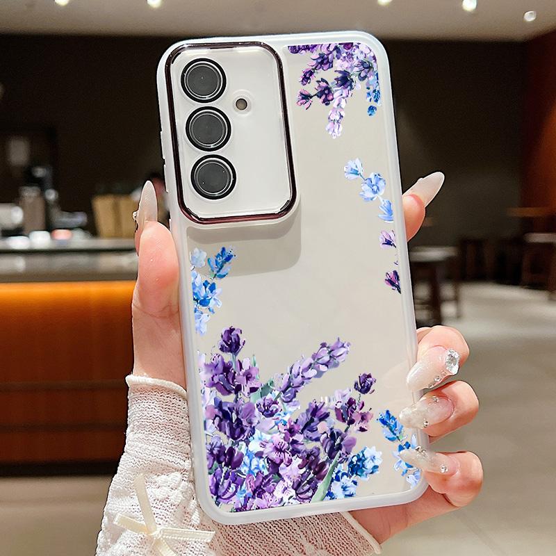 Floral Pattern Soft TPU Case For Samsung Galaxy S25 S24 Ultra S21 S23 S24 FE A56 A55 A54 A15 A16 A25 A35 A36 A53 5G Phone Cover