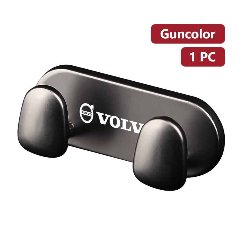All Metal Car Hook Round Edge Wall Vehicle Sticker Hanger For Volvo XC60 XC90 S60 S80 V60 C70 S40 C30 V90 V60 C40 XC40 V70 JL9