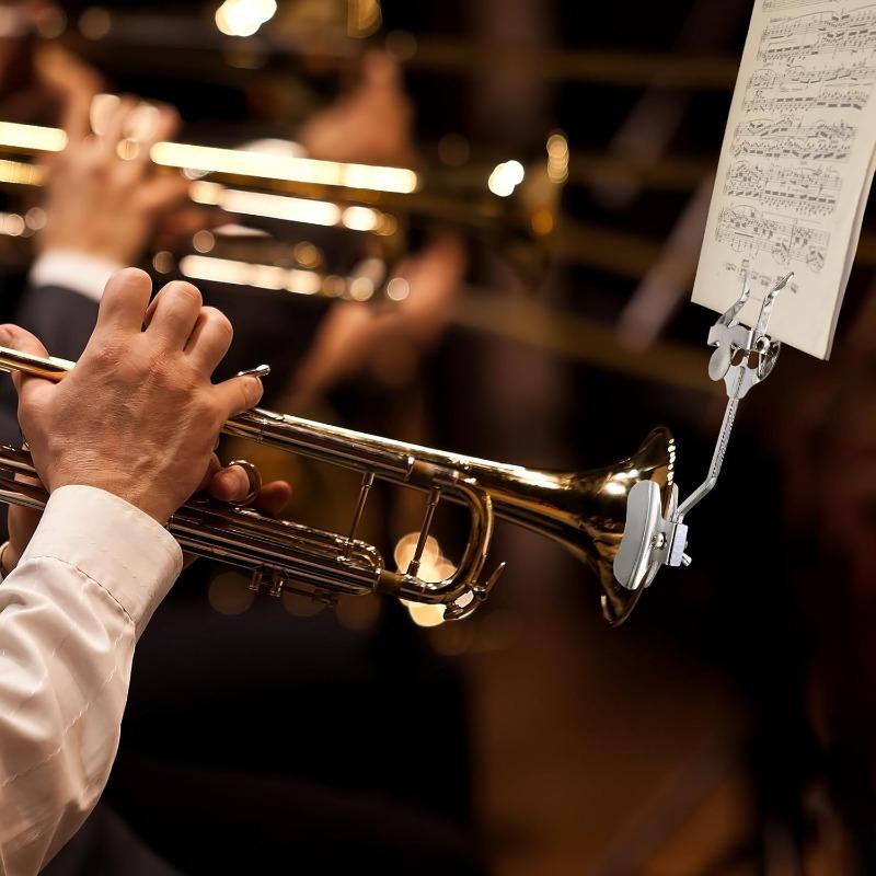 Kleiner Posaunen-Notenclip Silberhalter Geeignet für Musiker, Allgemeines Instrumentenzubehör ist praktisch und praktisch