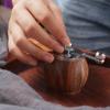 Hand-cranked Pepper Mill Wooden Manual Pepper Grinder Portable Spherical Pepper Grinder  Steak