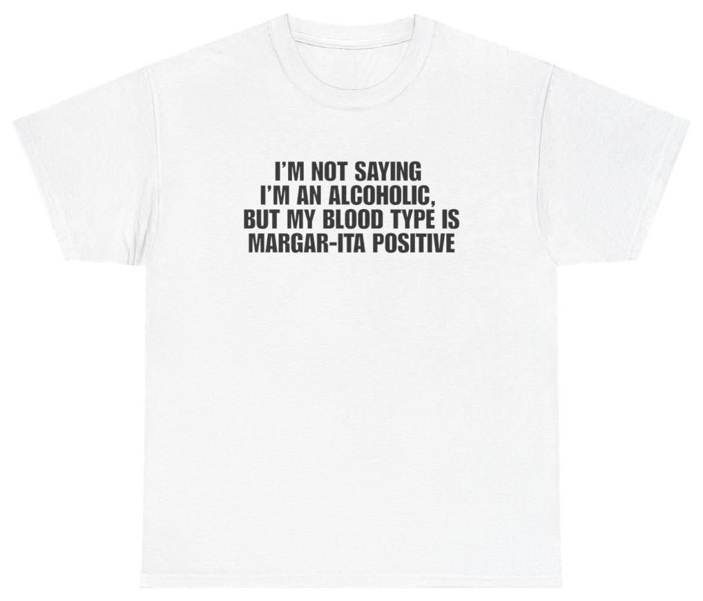 Margarita Blood Type Funny Drinking Tee | Unethical Threads L