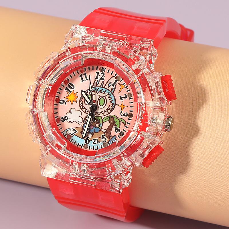 Children's Watch Cartoon Luminous Electronic Watch Cute Girl Watch Elementary School Student Digital Hand Quartz Watch