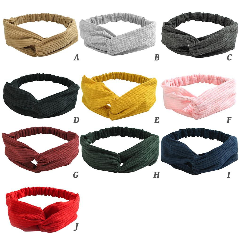 Womens Twist Headband Knot Wrap Turban Twisted Knoted Hair Floral Elastic