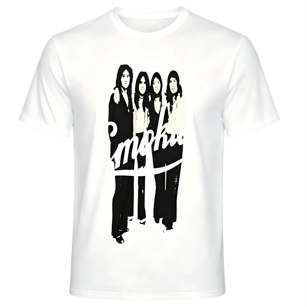 Smokie British Rock Band Portrait Print White T-Shirt