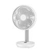Compact Oscillating Desk Fan with 4000mAh Battery, USB Charging, Timer, Silent Operation - Ideal for Home or Office