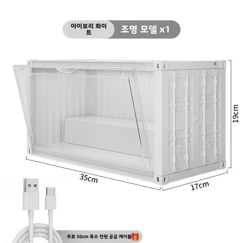 Illuminated Container Blind Box Organizer Dustproof Toys Display Box Nendoroid Magnetic Display Stand Collectibles Display