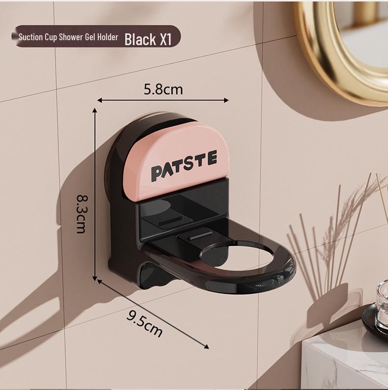Wall-Mounted Punch-Free Shower Gel & Shampoo Rack with Suction Cup