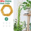 18 Peças Treliça de Corrente para Escalada Metal Hexagonal para Pendurar na Parede com Gancho Kit de Suporte para Trepadeiras de Plantas à Prova de Ferrugem Treliça de Parede para Jardim