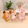 Cartoon Rabbit Panda Cat Dog Elf Plush Toys Cute Baby Animal Pendants Soft Cozy Hanging Decor Car Keychain Backpack Decor