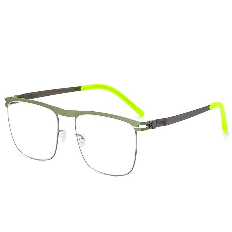 Men s Ultra-Light Square Myopia Glasses with Thin Steel Frame