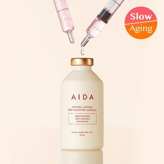 Slow Aging Aida Retinol Capsule Deep Moisture Ampoule 50ml