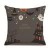 Halloween Linen Pillow Cover Printed Pillow Cover
