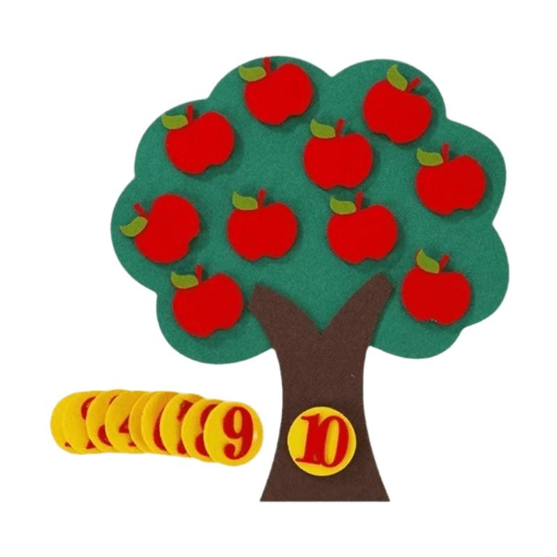 

1 Set Non-woven Fruit Tree Puzzle Felt Apple Pear Orange Peach 4 Styles Available Birthday Party Gift Souvenirs Game Rewards ZYF