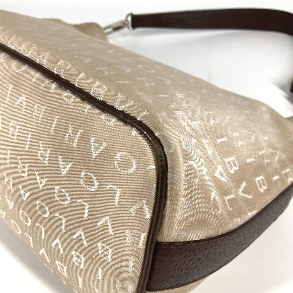 Bvlgari Logomania Bvlgari Bvlgari Bag Shawl Shoulder Bag Leather/Canvas Beige