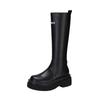 Paris Same Platform Martin Boots Versatile British Style Alphabet Knight Boots Small Man But Knee Height Boots Women