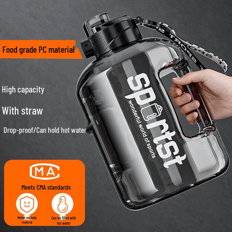Large Capacity Sports Water Bottle - Portable Plastic for Fitness, Students, and Everyday Use