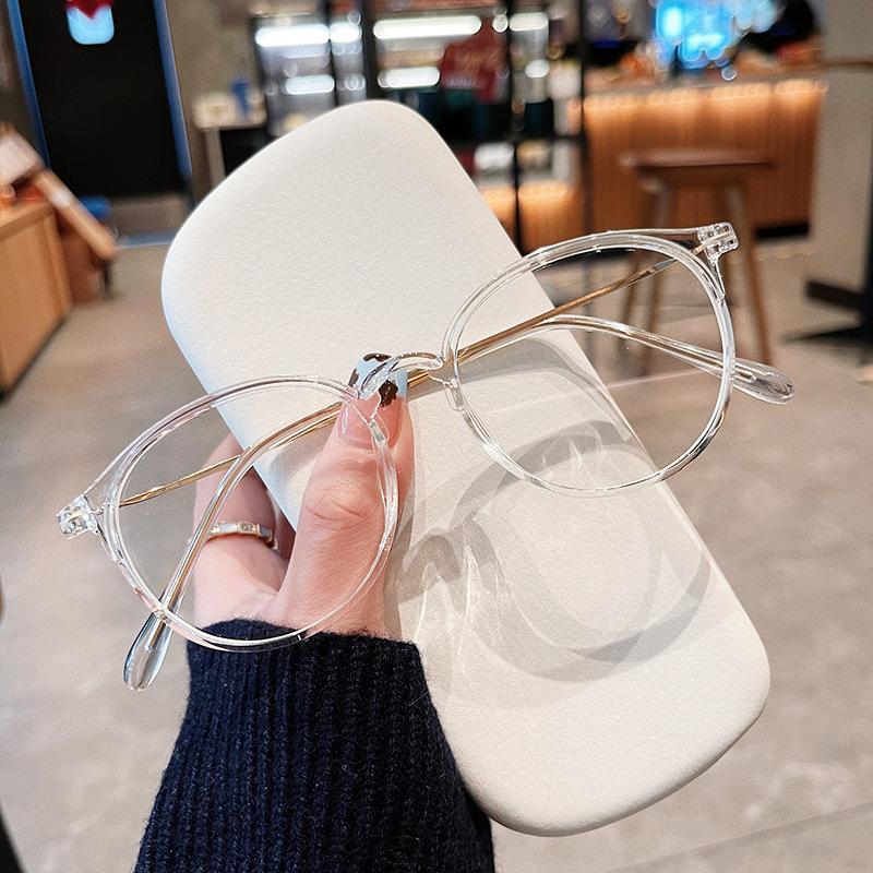 Round Shape Glasses Frame Woman Fashion Style Blue Light Blocking Computer Glasses  Material Frame For Women'S Glasses
