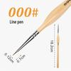 Wolf Hair Fine Line Brush - Black Triangular Birch Handle for Nail Art and Watercolor Detailing