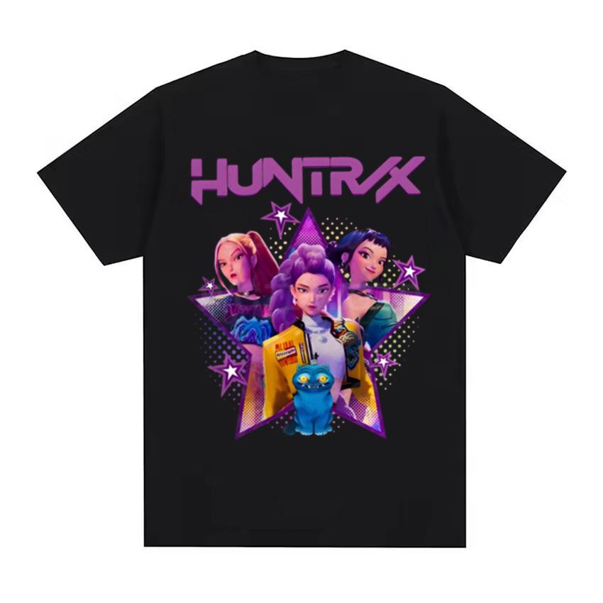 Summer Round Neck Demon Hunter Pattern 3D Printed Top Fashionable Casual Short Sleeved Children's Boy and Girl Kids Unisex T-shirts